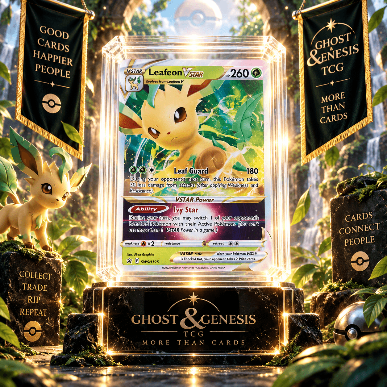 LEAFEON VSTAR SWSH195
