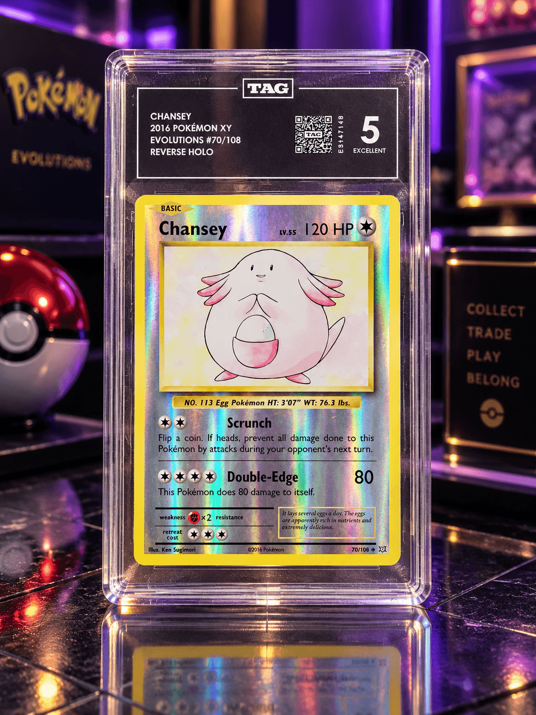 2016 CHANSEY XY REVERSE HOLO