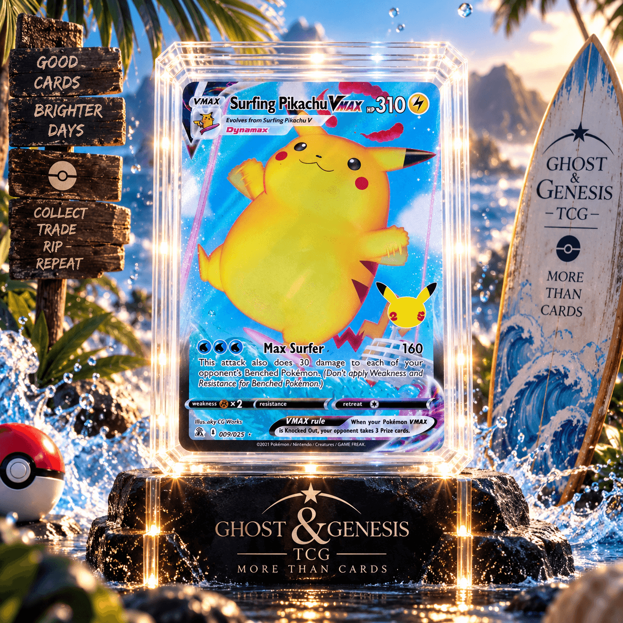 SURFING PIKACHU VMAX 009-025