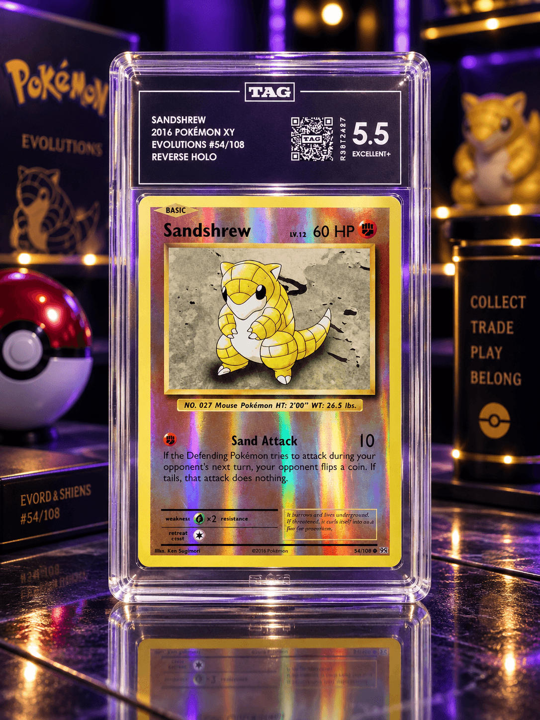 2016 SANDSHREW XY REVERSE HOLO